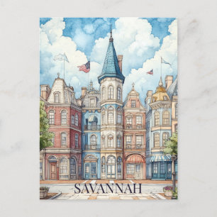 Carte Postale Voyage à Savannah Géorgie