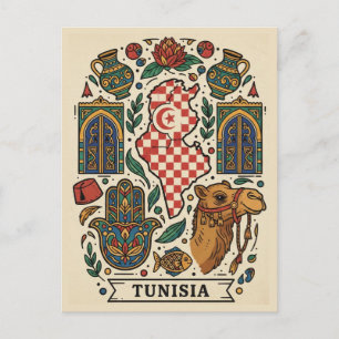 Carte Postale Voyage à Tunis Tunisie