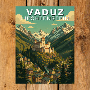 Carte Postale Voyage à Vaduz, Liechtenstein, versant alpin