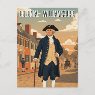 Carte Postale Voyage à Williamsburg en Virginie coloniale