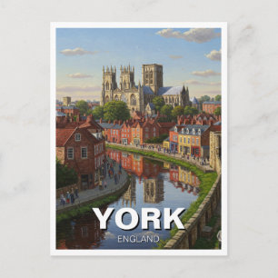 Carte Postale Voyage à York en Angleterre