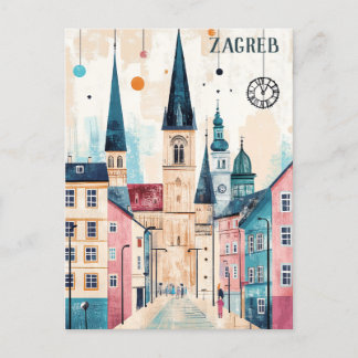Carte Postale Voyage à Zagreb Croatie