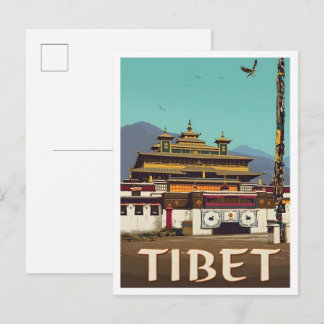 Carte Postale Voyage Art Vintage Tibet
