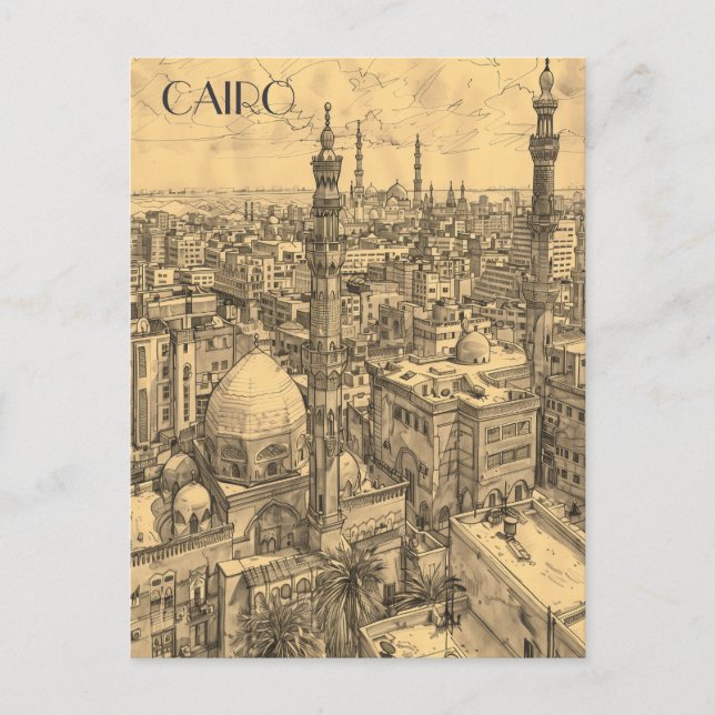 Carte Postale Voyage au Caire en Égypte (Devant)