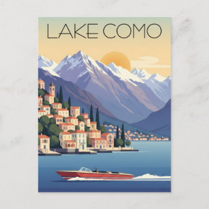 Carte Postale Voyage au lac de Côme en Italie