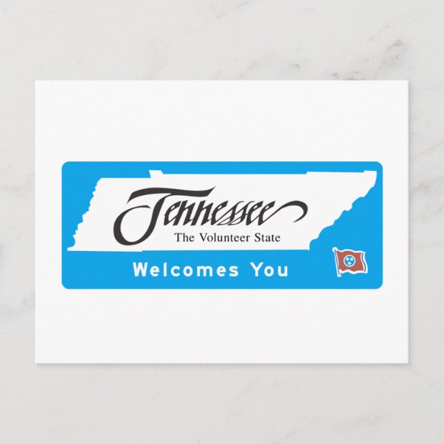 Carte Postale Voyage au Tennessee - USA Road Sign (Devant)