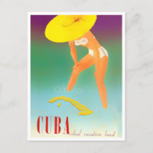 Carte postale voyage Cuba vintage