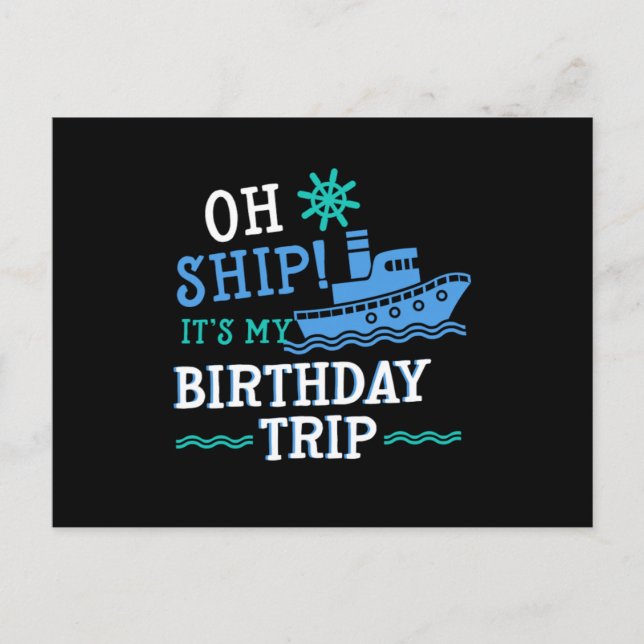 Carte Postale Voyage d'anniversaire Croisière croisière Vacances (Devant)