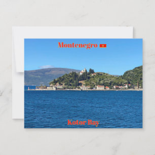 Carte Postale Voyage dans la baie de Kotor en Monténégro