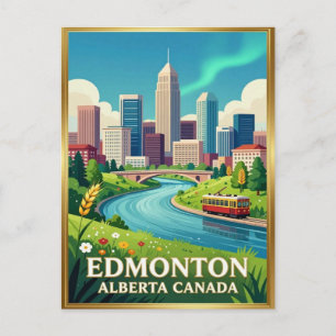 Carte Postale Voyage dans la vallée de la rivière Edmonton en Al