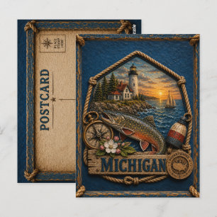 Carte Postale Voyage dans le Michigan vintage