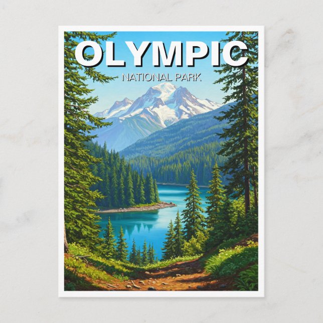 Carte Postale Voyage dans le parc national olympique de Washingt (Devant)