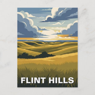 Carte Postale Voyage dans les Flint Hills du Kansas
