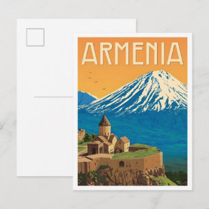 Carte Postale Voyage d'art vintage en Arménie