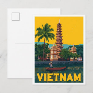Carte Postale Voyage d'Art Vintage Vietnam