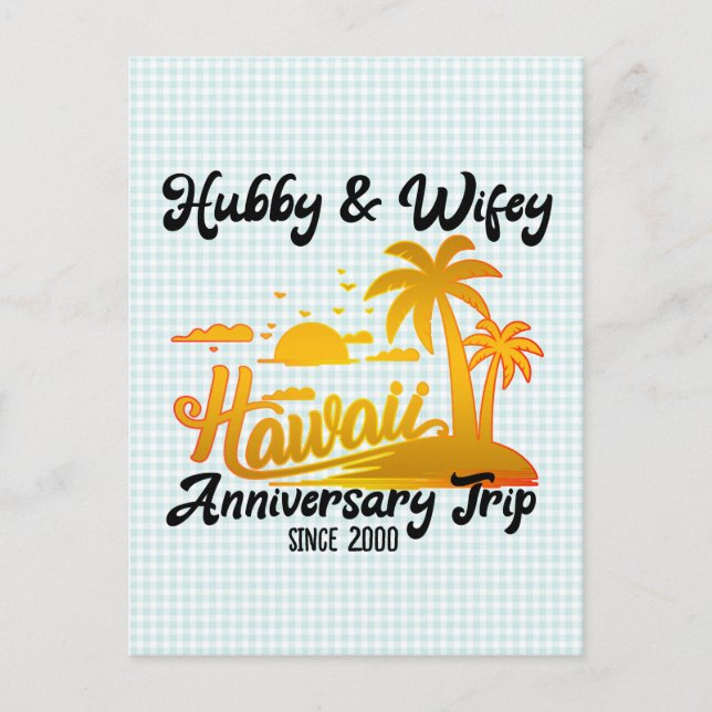 Carte Postale Voyage de couple pour anniversaire de mariage à Ha (Devant)
