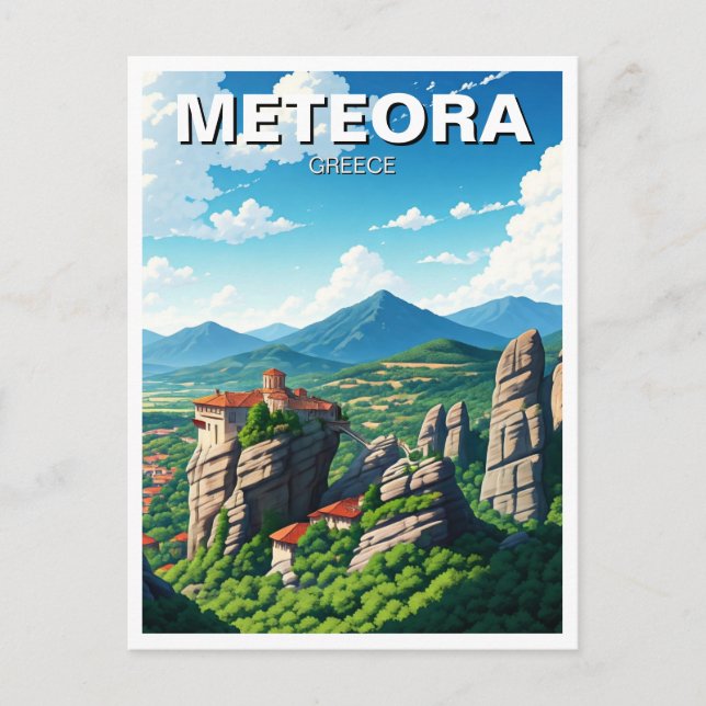 Carte Postale Voyage de Meteora Grèce (Devant)