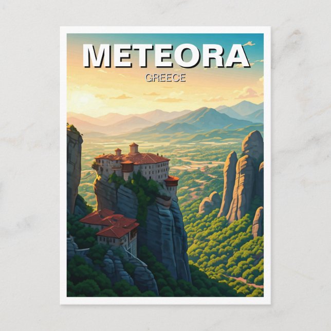 Carte Postale Voyage de Meteora Grèce (Devant)