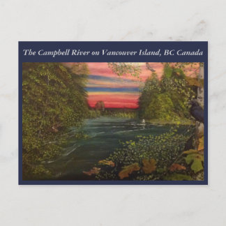 Carte Postale Voyage de pêche en eau douce de Campbell sur l'île