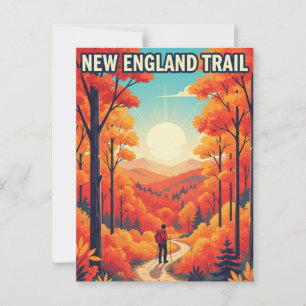 Carte Postale Voyage de piste en Nouvelle-Angleterre