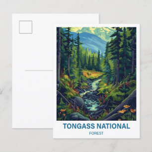 Carte Postale Voyage d'illustration de la forêt nationale de Ton