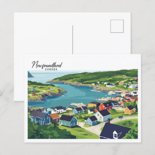 Carte Postale Voyage d'illustrations à Terre-Neuve-et-Labrador C