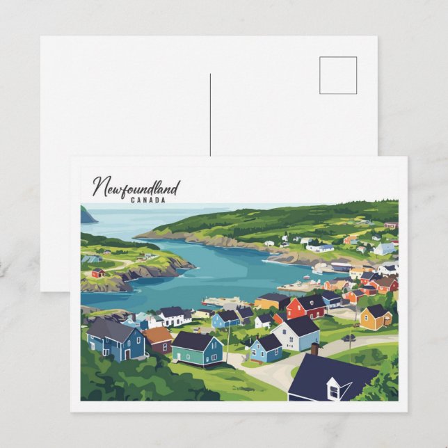 Carte Postale Voyage d'illustrations à Terre-Neuve-et-Labrador C (Devant / Derrière)