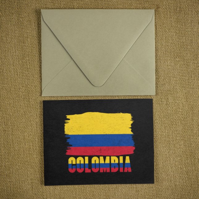 Carte Postale Voyage du drapeau national (Colombia National Flag Travel Postcard)