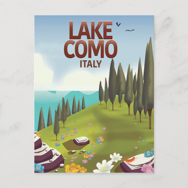 Carte postale voyage du lac de Côme Italie. (Devant)