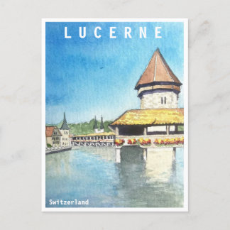Carte postale voyage du lac Lucerne Suisse