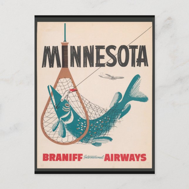 Carte Postale Voyage du Minnesota Vintage (Devant)
