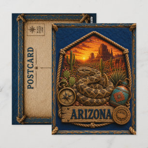 Carte Postale Voyage en Arizona vintage