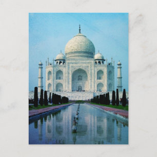 Carte Postale Voyage en Bohême Inde Agra Vintage Taj Mahal