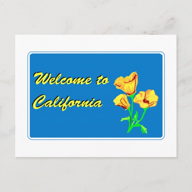 Carte Postale Voyage en Californie - USA Road Sign (Devant)