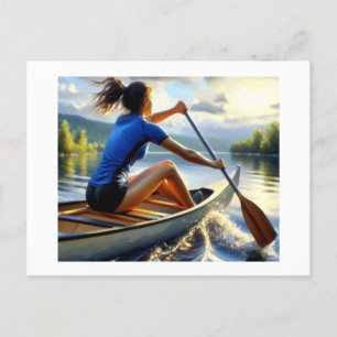 Carte Postale Voyage en canoë,