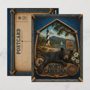Carte Postale Voyage en Caroline du Nord Vintage