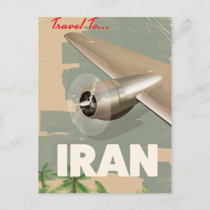 Carte Postale voyage en Iran affiche de voyage vintage