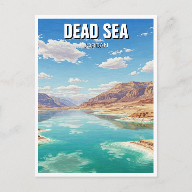 Carte Postale Voyage en mer Morte Jordanie (Devant)