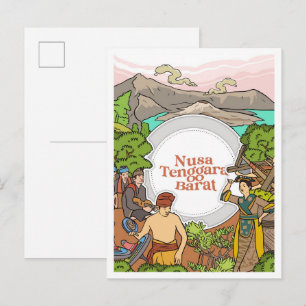 Carte Postale Voyage en Nusa Tenggara occidental en Indonésie