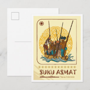 Carte Postale Voyage en Papouasie Asmat Indonésie