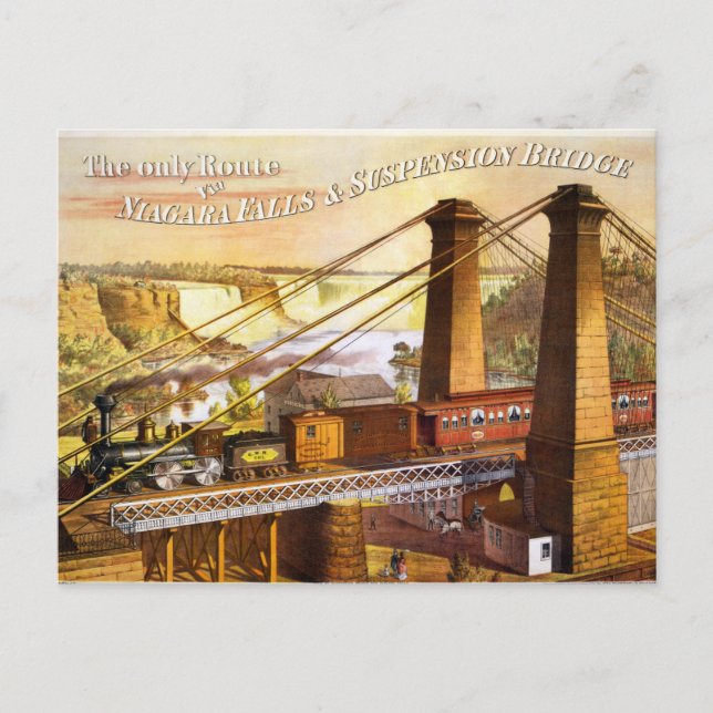 Carte Postale Voyage en train vintage (Devant)