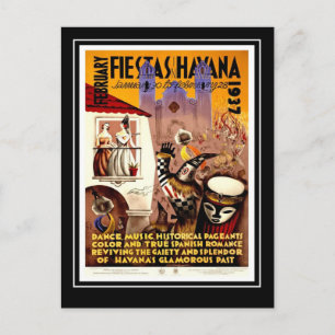 Carte postale Voyage Fiesta Vintage La Havane
