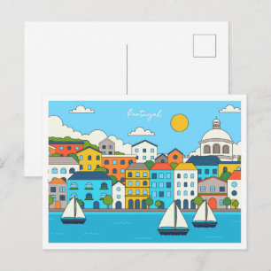 Carte Postale Voyage Illustration Portugal