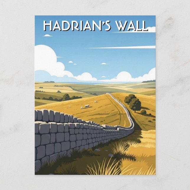 Carte Postale Voyage le long du mur d'Hadrien (Devant)