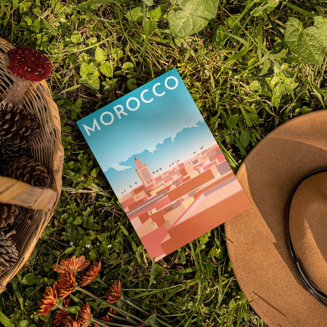 Carte Postale Voyage moderne de Marakesh (Créateur téléchargé)