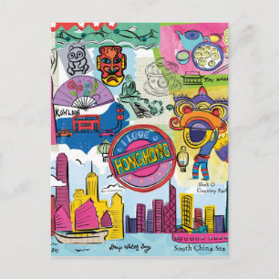 Carte Postale Voyage mondial - Hong Kong