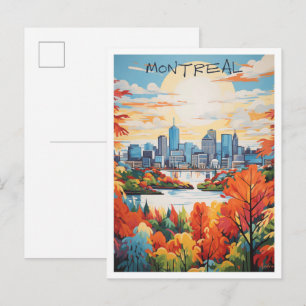 Carte Postale Voyage Montréal Canada 