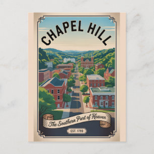 Carte Postale Voyage Rétro à Chapel Hill Caroline du Nord