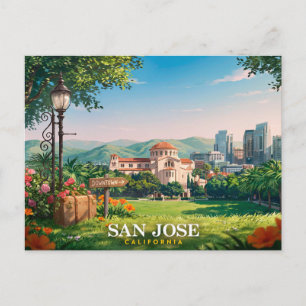 Carte Postale Voyage Rétro à San Jose Californie