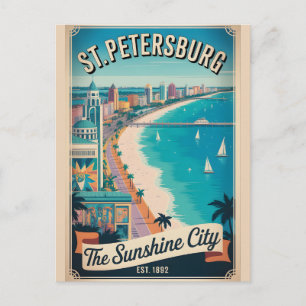 Carte Postale Voyage Rétro à St. Petersburg Floride